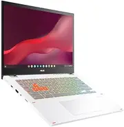 [ASUS] Chromebook Vibe CX34 Flip cloud gaming laptop with stylus, 14" 144 Hz Touch Display (1920x1200), Intel® Core™ i5-1235U Processor, 256GB SSD, 8GB RAM, ChromeOS, Pearl White, CX3401FBA-DH586T-S