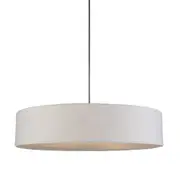 Apollo Hanging Pendant Lamp Fabric Shade - White