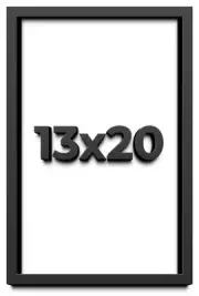 13x20 Shadow Box Frame Black | 1 inches Deep Real Wood Contemporary Shadowbox Di