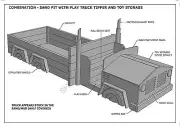 TRUCK SAND PIT & TOY STORAGE COMBO - CUBBY HOUSE - Building Plans V1 - UNIQUE