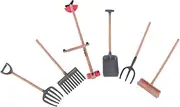 Set of 6 Farm Tools Models PVC DIY Sand Table Miniature for Micro Landscape Decor Realistic Farm Dec