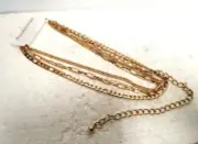 TIERED CHAIN BELT - GOLD - X-CZ7818-GD-ONESIZE