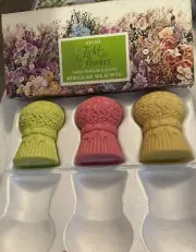 Vintage AVON Field Flowers Three Perfumed Soaps 3 oz each NEW