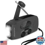 iRonsnow Solar Emergency NOAA Weather Radio Dynamo Hand Crank Self Powered AM