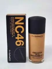 MAC Studio Fix Fluid Foundation SPF15 Shade NC46 Full Size 1oz / 30ml New In Box