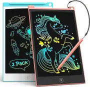 2 Pcs LCD Writing Tablet 8.5 Inch Doodle Board Erasable Drawing Pad for Kids