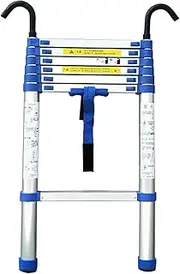Aluminum Telescoping Ladder, Extension Ladder, 8m/ 7m/ 6m/ 5m/ 4m/ 10FT/ 2m/ 1m Tall Telescopic Ladders with Hook for Home Loft Outdoor Work Star of Light