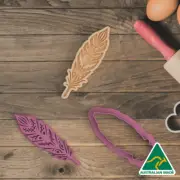 Feather Cookie Cutter and Embosser Stamp