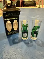Vintage 2003 NECA Marvel Hulk Shot Glass Glassware Set Of 2 Tall New Universal