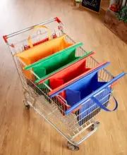 Trolley Bags Original Vibe Set of 4 Reusable Supermarket Shopping Bags Foldable