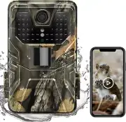 Trail Camera 4K/30MP WiFi, Hunting Camera Bluetooth, 0.2s Rapid Induction, 120°