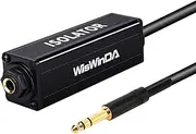 WisWinDa Pro 6.35 1/4" TRS/TS-1S Muti-Purpose Hum Eliminator Microphone and Audio Player Ground Loop Noise Isolator HiFi Stereo Verison Noise Filter for Different Audio Using Situation (Pro TRS/TS-1S)