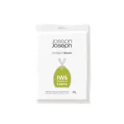 20pc Joseph & Joseph IW6 30L/31.5cm Custom-Fit Bin Liners Drawstring Bag Clear