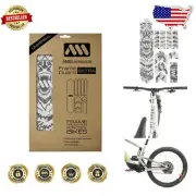 Clear 10-Piece Bike Frame Protector Set - Stylish & Protective for MTB Riders