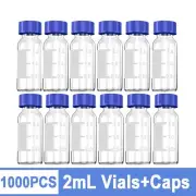 2mL Autosampler Vials &Caps,HPLC Vials,9-425 Clear Glass Vial &Screw Caps 1000pk