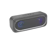 Laser Portable LED Bluetooth TWS FM AUX USB Speaker Grey