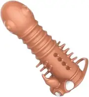 Vibrating Penis Sleeve Male Reusable Electric Penis Rings Extender Enlarger Sleeve Big Girth Cock Rings for Men Sex Toys B