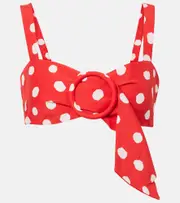 [Adriana Degreas] Adriana Degreas Polka-dot crop top AU 14 red