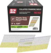 Grip-Rite GR408HG Round Head 3-Inch by .120-Inch by 21 Degree Plastic $$ Read $$