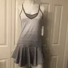 Lucky In Love x K-Swiss Tennis Pickle Ball Dress XS Black White A Line Strap Adj