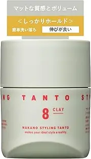 TANTO Clay 8 Men's Clay Styling Clay, Matte Texture, Clay Wax for Freedom of Movement and Volume, Regardless of Thin, Straight or Soft Hair, Nakano Pharmaceutical Citrus Floral 3.2 oz (90 g)