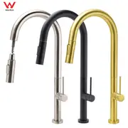 WELS Pull Down Out Swivel Kitchen Laundry Sink Mixer 2 Mode Spray Spout Tap Set