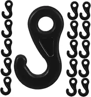 GANAZONO Tent Pegs Hooks Set 30pcs Bungee Cords Elastic Rope End Buckles Essential for Outdoor Camping Gear