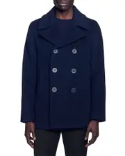 Sandro Wool Blend Peacoat