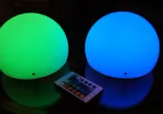RGB LED Light Music Lamp 6" Inductive charging IR remote control 16 bands