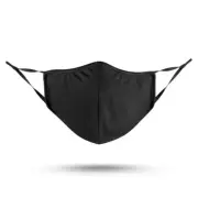 (15Pieces Pack) Cotton Reusable Face Mask Black Washable Masks Adjustable