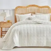 Linen Cotton Quilts Set Size, 100% Cotton Quilt Bedspreads with Queen White