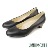 在飛比找ETMall東森購物網優惠-GREEN PHOENIX 女 高跟鞋 全真皮 牛皮 OL通