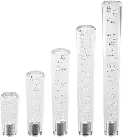 EZAUTO WRAP LED Light RGB Shift Knob Stick Crystal Transparent Bubble Gear Shifter 30cm