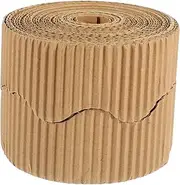 Angoily 1 Roll Corrugated Paper Decoration Craft Door Fabric Notice Board Whiteboard Felt Poster Adhesive Wall Decal Note Classroom Trim Corrugated Paper Board Border Portable of Cardboard