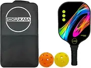 Pickleball Paddles, Fiberglass Surface Pickleball Set with 2 Pickleball Rackets, Carry Bag and 4 Balls ​for Men Women
