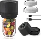 Electric Mason Jar Vacuum Sealer - Kit with Wide Mouth Lids - Canning Vacuum Sea