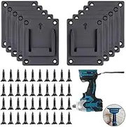 10 Packs Tool Holder Dock Mount for Makita 18V Li-ion Drill Tools Holder- Black/Blue (Black)