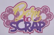 Born to Scrap Title - Handmade Paper Piecing Scrapbook Embellishment Die Cuts