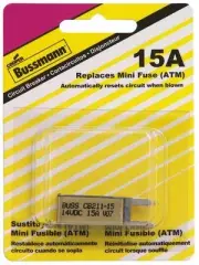 Bussmann (CB211-15-RP) 15A Type-I ATM Mini Circuit Breaker
