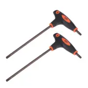 2pack T27 Anti Tamper Proof Torx Key T-Handle Dual End Wrench S2 Steel