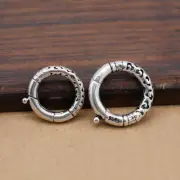 Hot Large Link Lock Jump Ring Sterling Silver Charm Pendant Locking Clasp