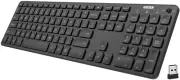 2.4G Wireless Keyboard Ultra Slim Full Size Keyboard with Numeric Keypad and Med