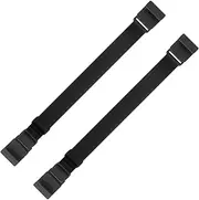 Trash Can Locks Strap, Trash Can Latch Easy to Install Garbage Can Lock Dust Proof Adjustable Trash Can Lid Lock Sturdy Trash Can Bungee Cord Belt Flexible Outdoor Garbage Lid Lock for Outdoor (2pcs)