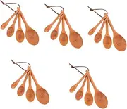 20 Pcs Measuring Spoon Tea Scoop for Loose Tea Tea Spoon for Loose Tea Cereal Spoon Tablespoons Tablespoon Scoop Wood Beech Children's Spoon Wear Resistant Tea Scoop(As Shownx5pcs,15.3X4X1CMx5pcs)
