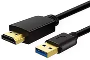 Ankky USB to HDMI Adapter Cable 6.6FT, Male to Male, Supports 1080P HD, 5Gbps Data Transfer, Compatible with Laptop, TV, Monitor, Projector