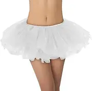 Adult Tulle Tutu Skirt - White - 1 Pc