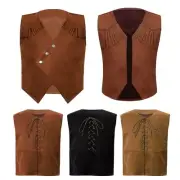 Kids Boys Western Cowboy Cosplay Costume Waistcoat Vest Arabian Prince Dress Up