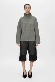 Breccia Wool Knit Sweater in Khaki Twill - CAMILLA AND MARC® C&M