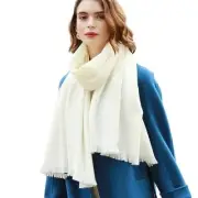 RIIQIICHY Scarfs for Women Pashmina Shawl Wraps for Evening Dresses Women Ivory