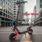 Off-Road Electric Scooter 4000W 80KM/H 70KM Range Foldable 11" Tyre Adult E-Bike
